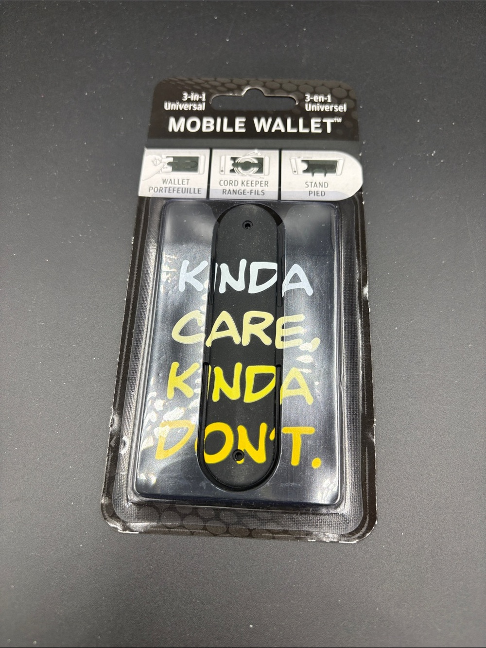 NWT Kinda Care Kinda Don't Mobile 3-in-1 Mobile Wallet- Black